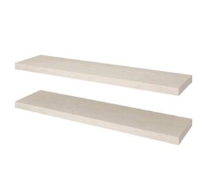 bestar universel 12w set of 48w x 12d floating shelves in natural yellow birch