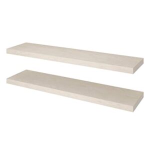 Bestar Universel 12W Set of 48W x 12D Floating Shelves in Natural Yellow Birch