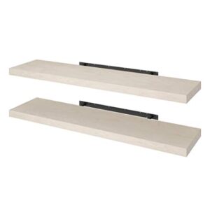 Bestar Universel 12W Set of 48W x 12D Floating Shelves in Natural Yellow Birch