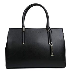 delaney lane – the bella handbag – quality designer purse for women – detachable shoulder strap (black)