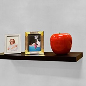 UNIWARE FS40001 Wood Floating Wall Shelf, Walnut