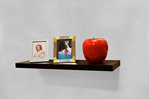 UNIWARE FS40001 Wood Floating Wall Shelf, Walnut