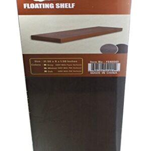 UNIWARE FS40001 Wood Floating Wall Shelf, Walnut