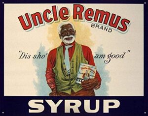 9ginkgo& uncle syrup retro vintage tin sign tin sign 8 x 12 inch