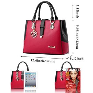 Segater® Women Handbags Work Shoulder Bag Ladies Tote PU Leather Hobo Satchel with Heart Pendant