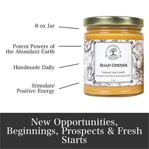 Road Opener Spell Candle by Art of the Root | Herbs & Essential Oils, Natural Soy Wax | Abre Camino | New Opportunities, Beginnings & Removing Obstacles Rituals | Wiccan & Pagan