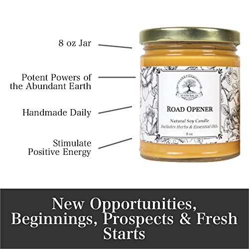 Road Opener Spell Candle by Art of the Root | Herbs & Essential Oils, Natural Soy Wax | Abre Camino | New Opportunities, Beginnings & Removing Obstacles Rituals | Wiccan & Pagan