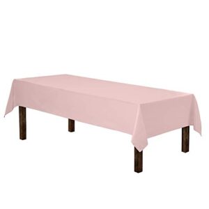gee di moda rectangle tablecloth – 60 x 126 inch | pink rectangular table cloth for 8 foot table in washable polyester | great for buffet table, parties, holiday dinner, wedding & baby shower