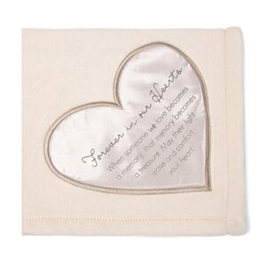 pavilion gift company forever in our hearts-50×60 super soft royal plush throw blanket, cream