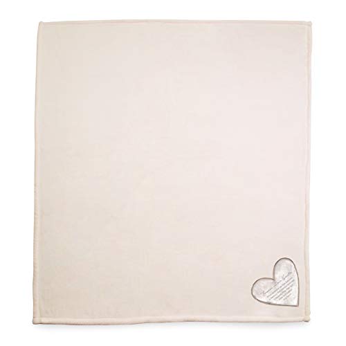 Pavilion Gift Company Forever in Our Hearts-50x60 Super Soft Royal Plush Throw Blanket, Cream