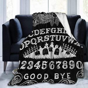 Ouija Board Black Print Ultra-Soft Micro Fleece Blanket Throw Light Weight Warm Blanket for Bed Couch Chair Living Room All Season (60"x50")