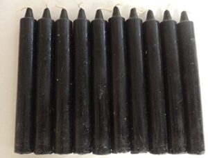 set of 10 x 6″ taper spell candles: black