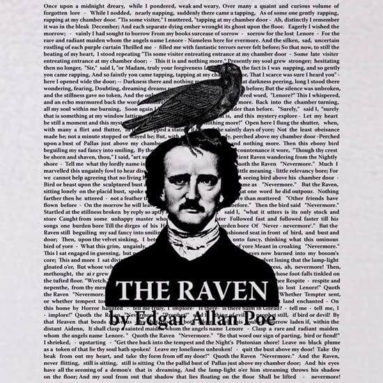 CafePress The Raven by Edgar Allan Poe Throw Blanket Super Soft Fleece Plush Throw Blanket, 60"x50"