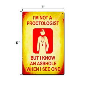 Metal Tin Sign Proctologist Sign Funny Bar Pub Home Vintage Retro TS104