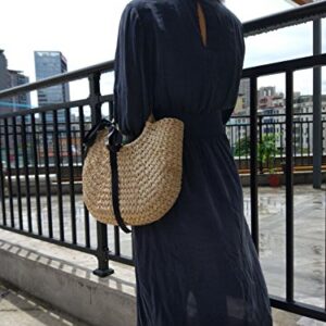 Woven Straw Bags, Summer Beach Tote Bag for Women, Straw Top-handle Handbag