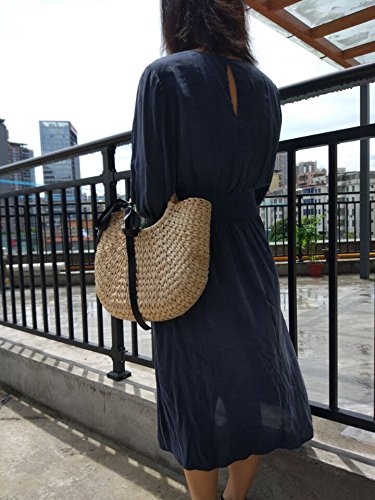 Woven Straw Bags, Summer Beach Tote Bag for Women, Straw Top-handle Handbag