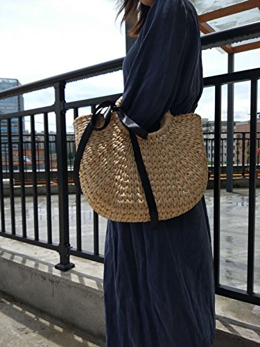 Woven Straw Bags, Summer Beach Tote Bag for Women, Straw Top-handle Handbag