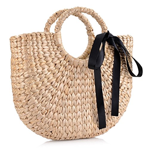 Woven Straw Bags, Summer Beach Tote Bag for Women, Straw Top-handle Handbag