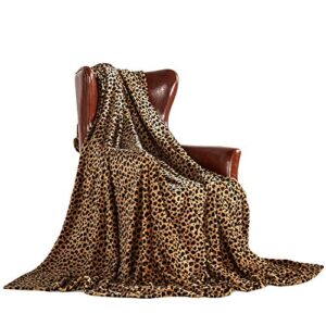 merrylife leopard throw blanket decorative fleece throw | ultra-plush colorful oversized | couch blanket travel lap | queen size(90″ 90″,cheetah)