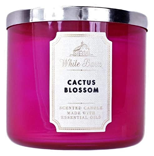 White Barn Bath and Body Works 3 Wick Scented Candle Cactus Blossom 14.5 Ounce