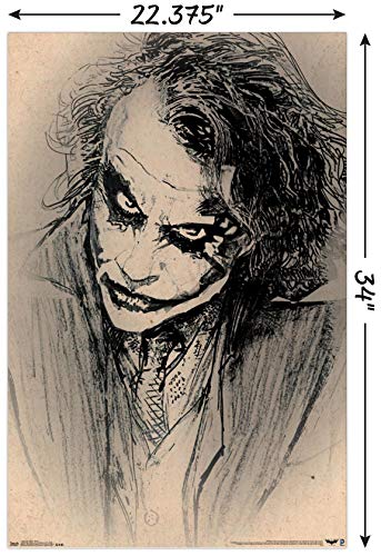 Trends International The Dark Knight Sketch Wall Poster 22.375" x 34"