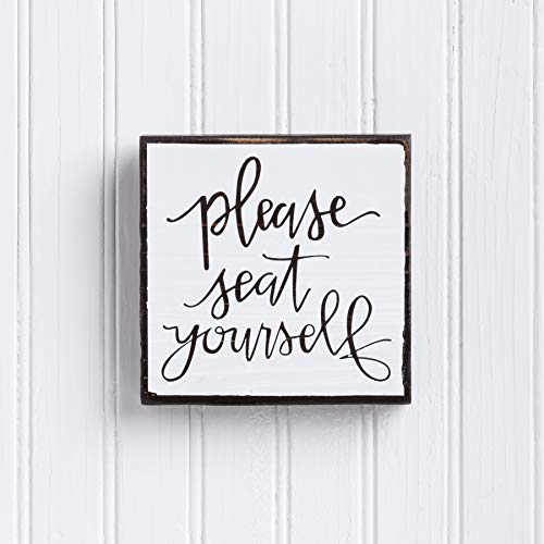 Primitives by Kathy Please Seat Yourself Inset Bathroom Home Décor Sign One Size