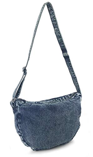 Denim Indigo Hobo Cross Body Bag Womens Shoulder Bag (Indigo)