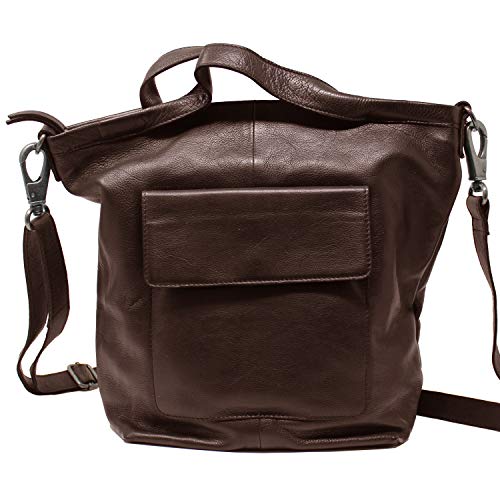 Latico Leathers Bianca Leather Tote Bag for Women (Brown) - Made From 100% Authentic Leather Handcrafted by Artisans - Top Handle Crossbody Bag Versatile Women Purses and Handbags for Work & School