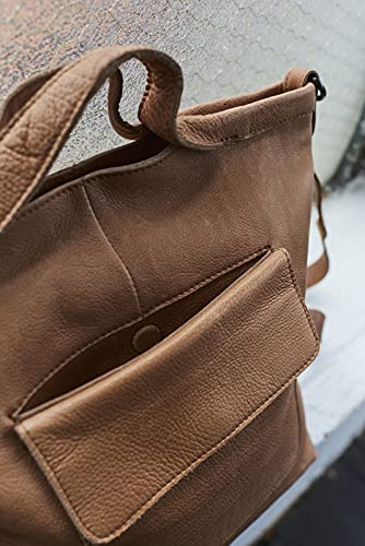 Latico Leathers Bianca Leather Tote Bag for Women (Brown) - Made From 100% Authentic Leather Handcrafted by Artisans - Top Handle Crossbody Bag Versatile Women Purses and Handbags for Work & School