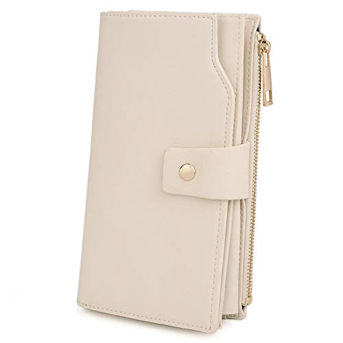 UTO Wallets for Women Wristlet RFID Large Capacity PU Leather Clutch Card Holder Organizer Ladies Purse Strap 459