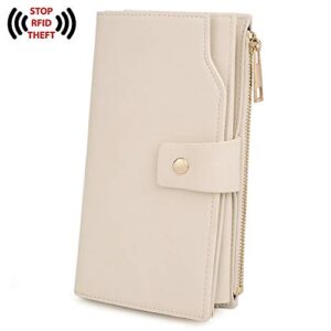 UTO Wallets for Women Wristlet RFID Large Capacity PU Leather Clutch Card Holder Organizer Ladies Purse Strap 459