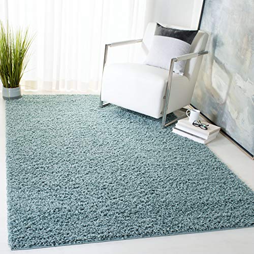 SAFAVIEH Athens Shag Collection 3' x 5' Seafoam SGA119D Non-Shedding Living Room Bedroom Dining Room Entryway Plush 1.5-inch Thick Area Rug