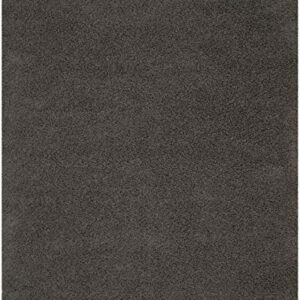 SAFAVIEH Athens Shag Collection 9' x 12' Dark Grey SGA119C Non-Shedding Living Room Bedroom Dining Room Entryway Plush 1.5-inch Thick Area Rug