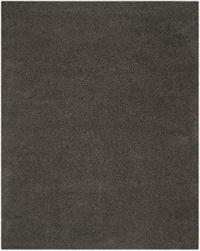 SAFAVIEH Athens Shag Collection 9' x 12' Dark Grey SGA119C Non-Shedding Living Room Bedroom Dining Room Entryway Plush 1.5-inch Thick Area Rug