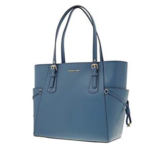 Michael Kors Voyager 30H7GV6T9L-538 Dark Chambray Leather Tote Bag
