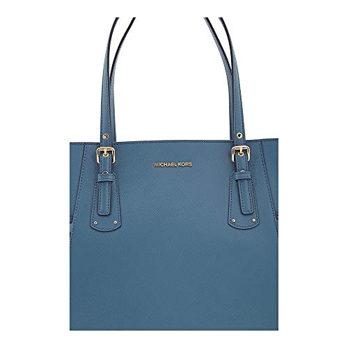 Michael Kors Voyager 30H7GV6T9L-538 Dark Chambray Leather Tote Bag