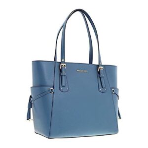 Michael Kors Voyager 30H7GV6T9L-538 Dark Chambray Leather Tote Bag