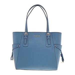 Michael Kors Voyager 30H7GV6T9L-538 Dark Chambray Leather Tote Bag