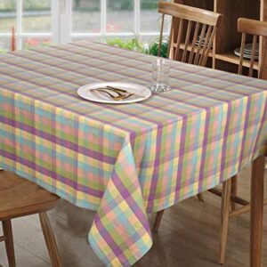 Urban Villa Easter Tablecloth Buffalo Check Table Cloth Tabletop Cover Kitchen Dining Tablecloth 100% Cotton Great Parties Wedding Holiday Dinner Easter Rectangle 60X102 Inches 8-10 Seats Table Cloth