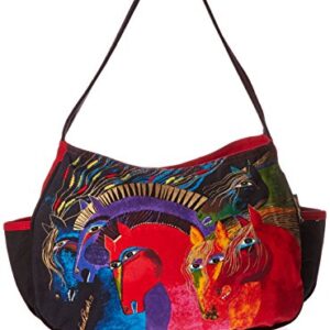 Laurel Burch 80367 Medium Hobo Zipper Top 15"X4.5"X9", Wild Horses of Fire