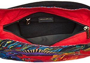 Laurel Burch 80367 Medium Hobo Zipper Top 15"X4.5"X9", Wild Horses of Fire