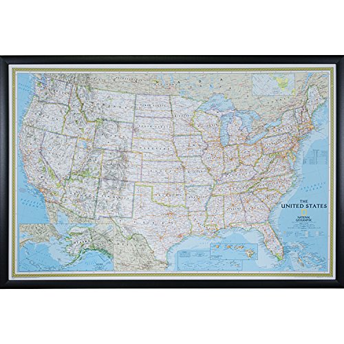 Craig Frames Wayfarer, Classic United States Push Pin Travel Map