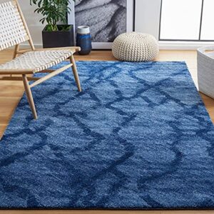 safavieh retro collection 3′ x 5′ blue / dark blue ret2144 modern abstract non-shedding living room bedroom accent rug