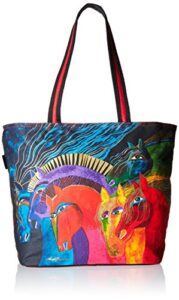 laurel burch `wild horses of fire` shoulder tote, multicolor, large
