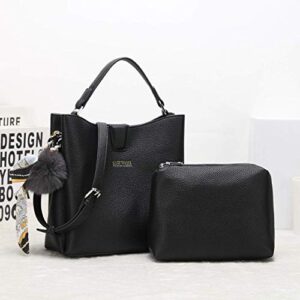 Hand Bag, Stylish Small Tote, with charm item, MS3502 (Black)