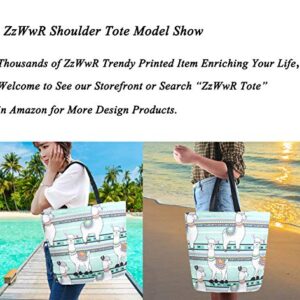 ZzWwR 3d Trendy Colored Dragon Scale Print Extra Large Canvas Shoulder Tote Top Handle Bag for Gym Beach Travel Shopping