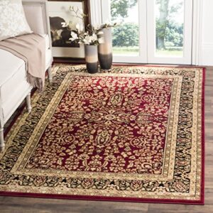 safavieh lyndhurst collection 10′ x 14′ red / black lnh214a traditional oriental non-shedding living room bedroom dining home office area rug