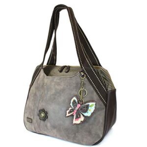 chala handbag shoulder purse tote bag with new butterfly charm (835nb5)