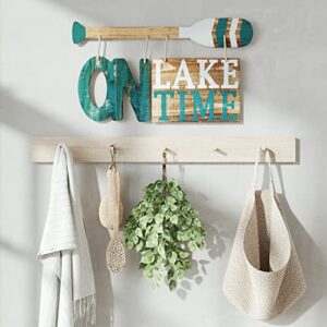 Barnyard Designs 'On Lake Time' Lake House Decor for the Home, Hanging Lake Wall Decor Lake Sign, Lake House Sign for Lake House Kitchen, Rustic Lake Decor for Home, 23.5" x 13"