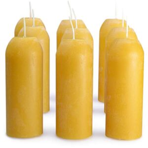 uco 12-hour natural beeswax, long-burning emergency candles for candle lantern, 9 pack